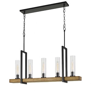 Vienna - 5 Light Chandelier In Industrial Style-28.75 Inches Tall and 40 Inches Wide