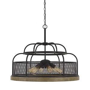 Akaki - 6 Light Chandelier In Industrial Style-30 Inches Tall and 24 Inches Wide - 1329280