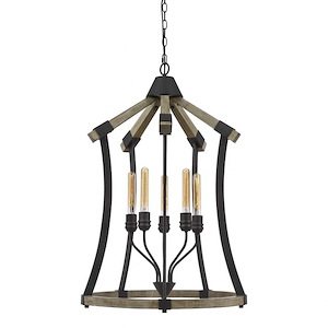 Dali - 5 Light Chandelier In Industrial Style-35 Inches Tall and 24 Inches Wide