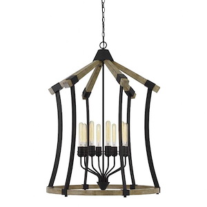 Dali - 8 Light Chandelier In Industrial Style-39.25 Inches Tall and 28.5 Inches Wide