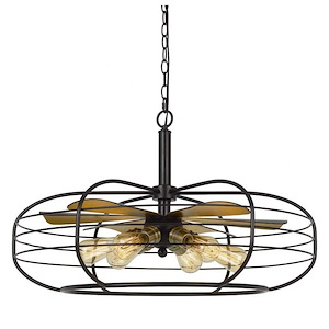 Margo - 6 Light Chandelier In Industrial Style-18.5 Inches Tall and 30 Inches Wide