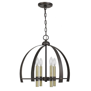 Utica - 4 Light Chandelier In Mission Style-17.5 Inches Tall and 19 Inches Wide