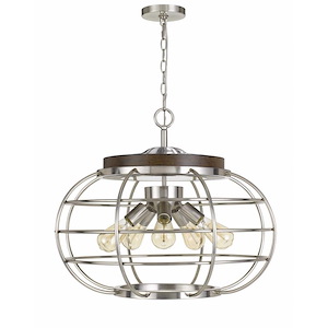 Liberty - 5 Light Chandelier In Modern Style-21.75 Inches Tall and 25 Inches Wide - 1329002
