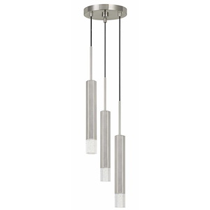 21W 3 LED Pendant In Modern Style-24 Inches Tall and 8 Inches Wide