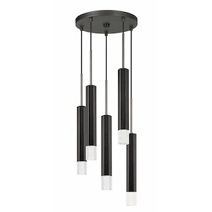 35W 5 LED Pendant In Modern Style-24 Inches Tall and 12.5 Inches Wide