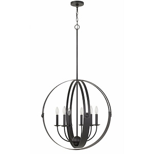 Valais - 6 Light Chandelier In Traditional Style-46 Inches Tall and 27 Inches Wide