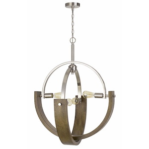 Rauma - 4 Light Chandelier In Traditional Style-36 Inches Tall and 28 Inches Wide