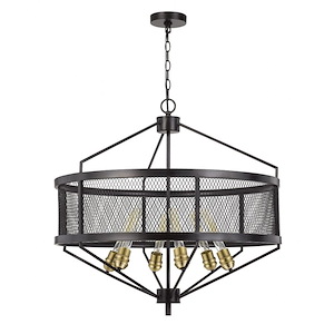 Halle - 6 Light Chandelier In Traditional Style-29 Inches Tall and 30 Inches Wide
