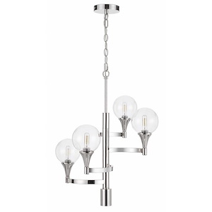 Milbank - 4 Light Chandelier with Down Light In Modern Style-24 Inches Tall and 19 Inches Wide - 1329110