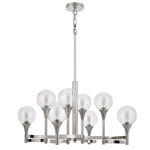 Milbank - 8 Light Chandelier In Modern Style-29 Inches Tall and 44 Inches Wide - 1329187