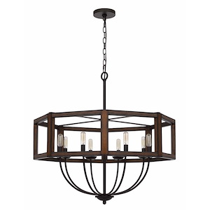 Renton - 8 Light Chandelier In Mission Style-29 Inches Tall and 30 Inches Wide