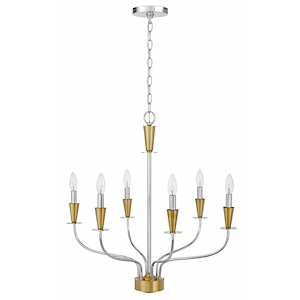 Weston - 6 Light Chandelier-26.25 Inches Tall and 25.75 Inches Wide
