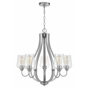 Newport - 5 Light Chandelier-25.875 Inches Tall and 26.25 Inches Wide