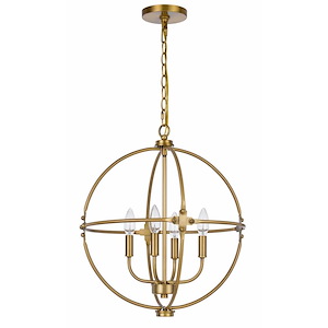 Sheffield - 4 Light Chandelier In Contemporary Style-21 Inches Tall and 18 Inches Wide