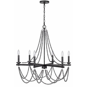 Ventura - 6 Light Chandelier-30 Inches Tall and 30 Inches Wide