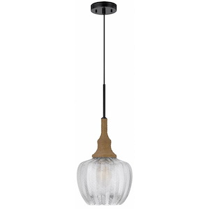 Monroe - 1 Light Pendant In Contemporary Style-21 Inches Tall and 9.5 Inches Wide