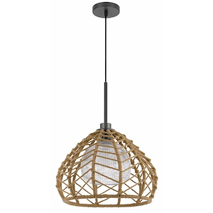Dunn - 1 Light Pendant In Contemporary Style-20.5 Inches Tall and 16 Inches Wide