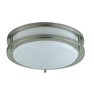 One Light Flush Mount-10 Inches Wide by 3 Inches High