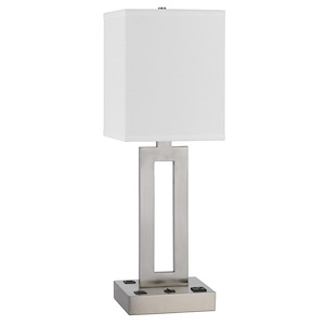Sarnia - 1 Light Desk Lamp with 1 Power Outlets and 2 USB Charging Port In Modern Style-24 Inches Tall and 15 Inches Wide