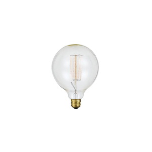 Accessory- 60W E26 Edison Round Base Replacement Bulb-5 Inches Wide by 6 Inches High