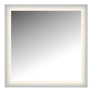 Glow - 60W LED Rectangular Wall Mirror In Modern Style-36 Inches Tall and 36 Inches Wide