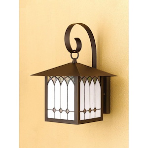 1 Light Outdoor Wall Lantern-14 Inches Tall and 9 Inches Wide