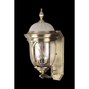 3 Light Outdoor Wall Lantern-22.25 Inches Tall and 11 Inches Wide