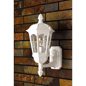1 Light Outdoor Wall Lantern-16.75 Inches Tall and 8.25 Inches Wide