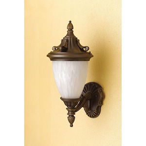 1 Light Outdoor Wall Lantern-16 Inches Tall and 7 Inches Wide