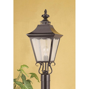 1 Light Outdoor Post Lantern-23.5 Inches Tall and 9.5 Inches Wide