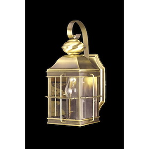 1 Light Outdoor Wall Lantern-14 Inches Tall and 6.75 Inches Wide