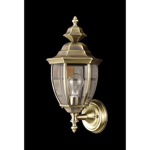 1 Light Outdoor Wall Lantern-16.5 Inches Tall and 8 Inches Wide