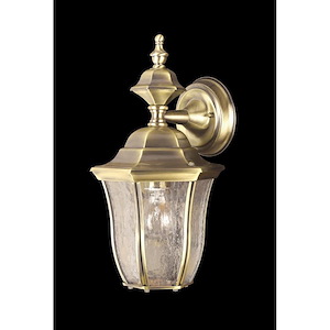 1 Light Outdoor Wall Lantern-15 Inches Tall and 8 Inches Wide