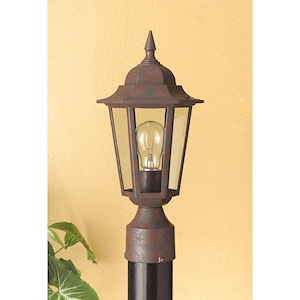 1 Light Outdoor Post Lantern-15 Inches Tall and 7 Inches Wide