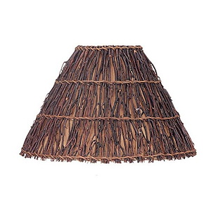 Round Woven Twig Shade