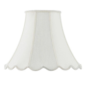 Scallop Bell - Vertical Piped Shade-14 Inches Tall and 18 Inches Wide