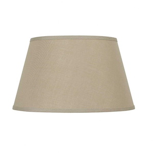 Round Hardback Linen Shade-10 Inches Tall and 17 Inches Wide