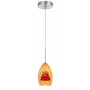 6W LED Pendant-4.25 Inches Wide by 13 Inches High
