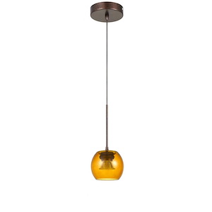 Ithaca - 8W 1 LED Pendant-10 Inches Tall and 4.5 Inches Wide