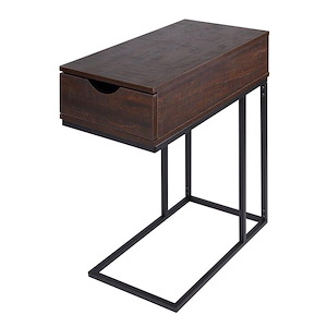 Reed - C Table with Drawer-23.63 Inches Tall and 18.88 Inches Wide