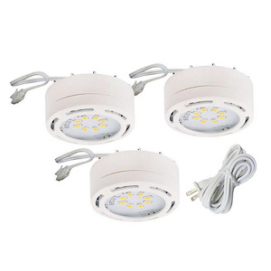 12W 3 LED Puck Light-3.86119999999999 Inches Tall and 2.68 Inches Wide