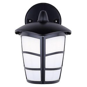 7W 1 LED Outdoor Wall Mount-9.25 Inches Tall and 6.5 Inches Wide