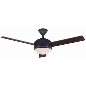Calibre - 3 Blade Ceiling Fan with Light Kit-15.5 Inches Tall and 48 Inches Wide