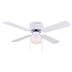 Neptune - 4 Balde Ceiling Fan with Light Kit-12 Inches Tall and 42 Inches Wide - 1330506