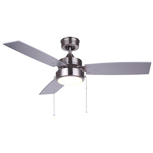 Wallis - 3 Blade Ceiling Fan with Light Kit-14 Inches Tall and 42 Inches Wide