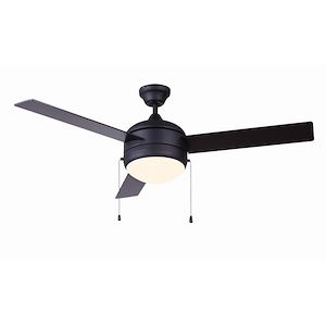 Calibre III - 3 Blade Ceiling Fan with Light Kit-15.5 Inches Tall and 48 Inches Wide