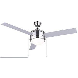 Calibre III - 3 Blade Ceiling Fan with Light Kit-12 Inches Tall and 48 Inches Wide