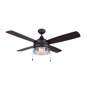 Mill - 4 Balde Ceiling Fan with Light Kit-14 Inches Tall and 48 Inches Wide - 1330519
