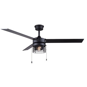 Alder - 3 Blade Ceiling Fan with Light Kit-14 Inches Tall and 52 Inches Wide - 1330520