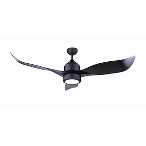 Aria - 3 Blade Ceiling Fan with Light Kit In Modern Style-19 Inches Tall and 52 Inches Wide
